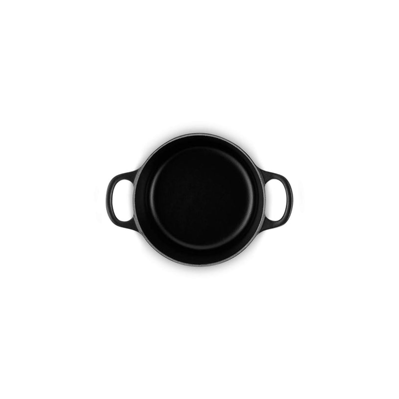 Le Creuset Signature 14cm Cast Iron Round Casserole - Satin Black