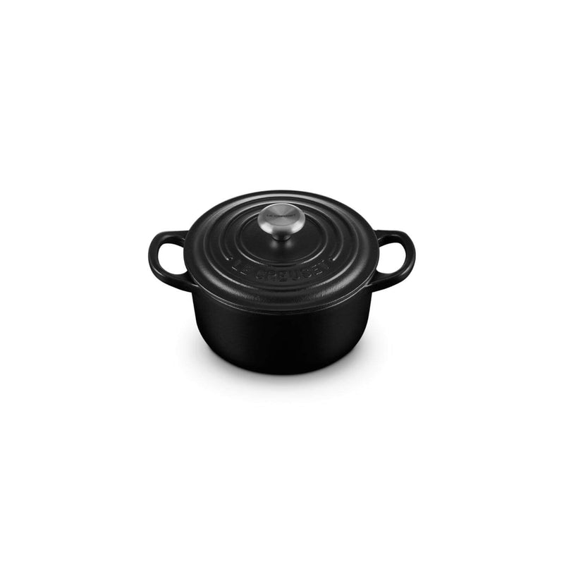 Le Creuset Signature 14cm Cast Iron Round Casserole - Satin Black