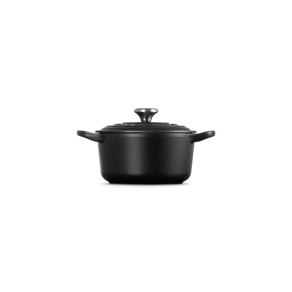 Le Creuset Signature 14cm Cast Iron Round Casserole - Satin Black