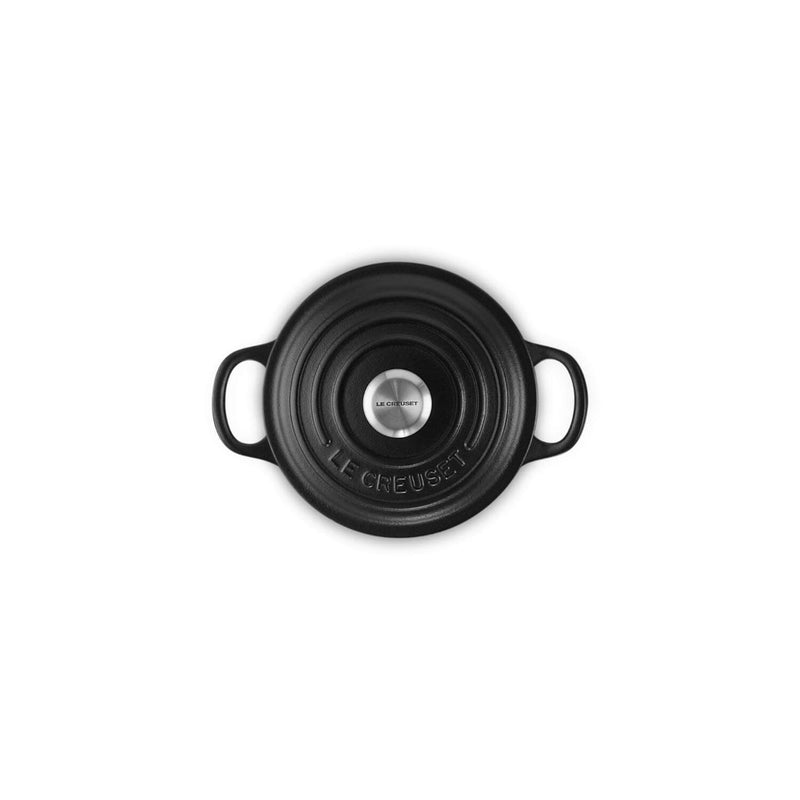 Le Creuset Signature 14cm Cast Iron Round Casserole - Satin Black