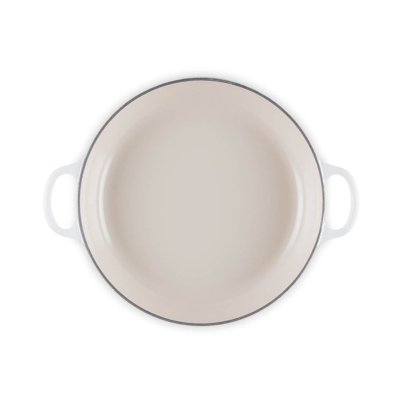 Le Creuset Signature Cast Iron 26cm Petal Shallow Casserole - Cotton