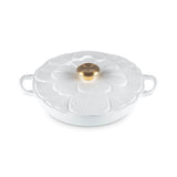 Le Creuset Signature Cast Iron 26cm Petal Shallow Casserole - Cotton