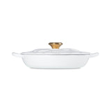 Le Creuset Signature Cast Iron 26cm Petal Shallow Casserole - Cotton