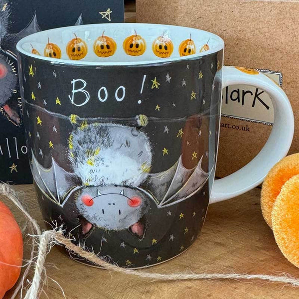Alex Clark 400ml Bone China Mug - Halloween Bat