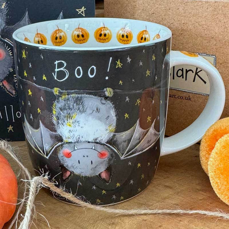 Alex Clark 400ml Bone China Mug - Halloween Bat