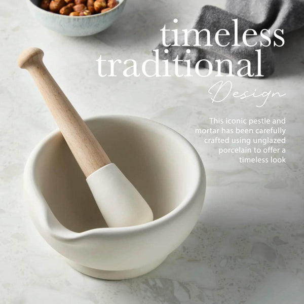 Milton Brooks Porcelain 600ml Mortar & Pestle - Size 4