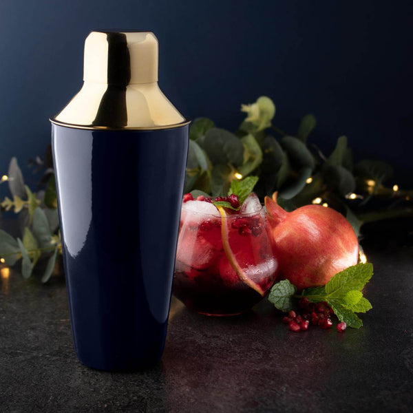 Taylor's Eye Witness Taproom Deco 750ml Cocktail Shaker - Navy & Gold