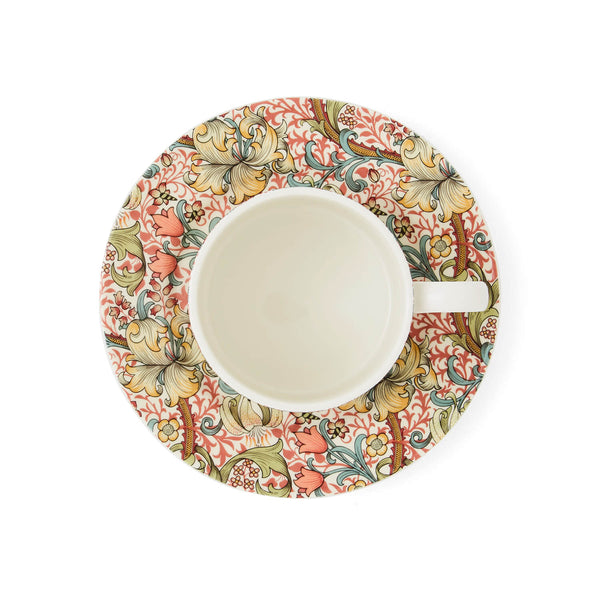 Morris & Co Porcelain Tea Cup & Saucer - Golden Lily