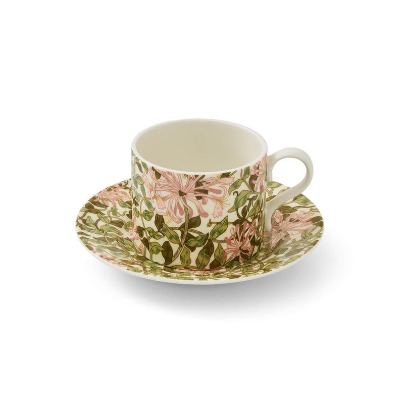 Morris & Co Porcelain Tea Cup & Saucer - Honeysuckle