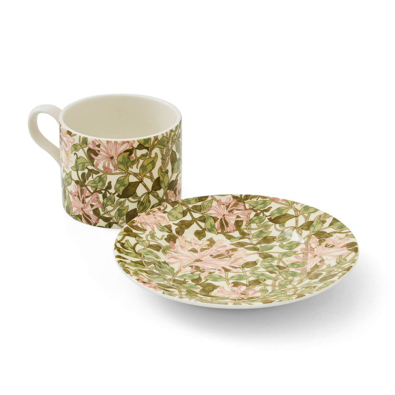 Morris & Co Porcelain Tea Cup & Saucer - Honeysuckle