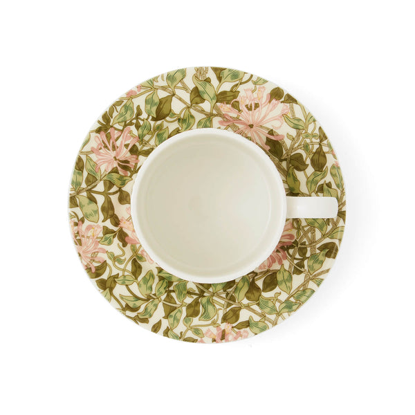 Morris & Co Porcelain Tea Cup & Saucer - Honeysuckle