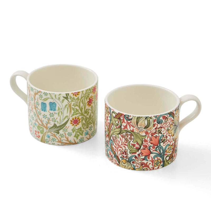 Morris & Co 2 Piece 340ml Porcelain Mug Set - Blackthorn & Lily