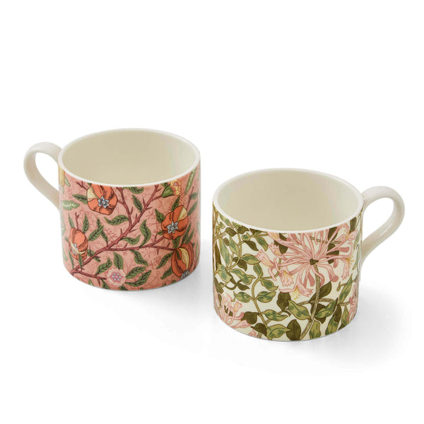 Morris & Co 2 Piece 340ml Porcelain Mug Set - Fruit & Honeysuckle