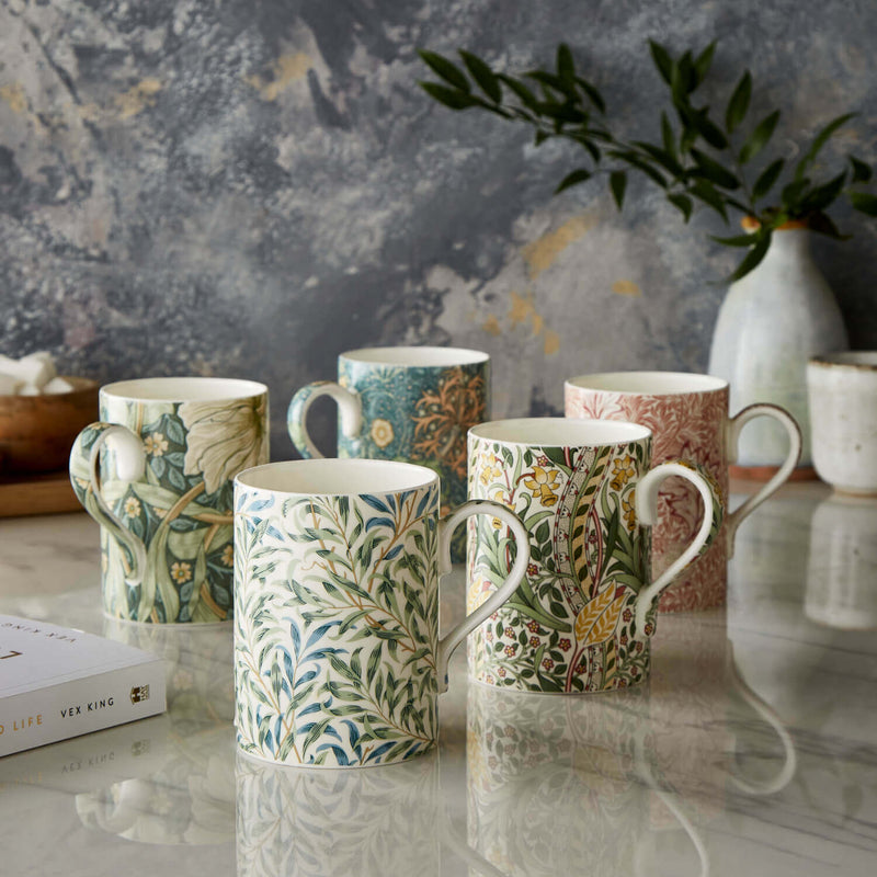 Morris & Co 340ml Porcelain Mug - Willow Bough