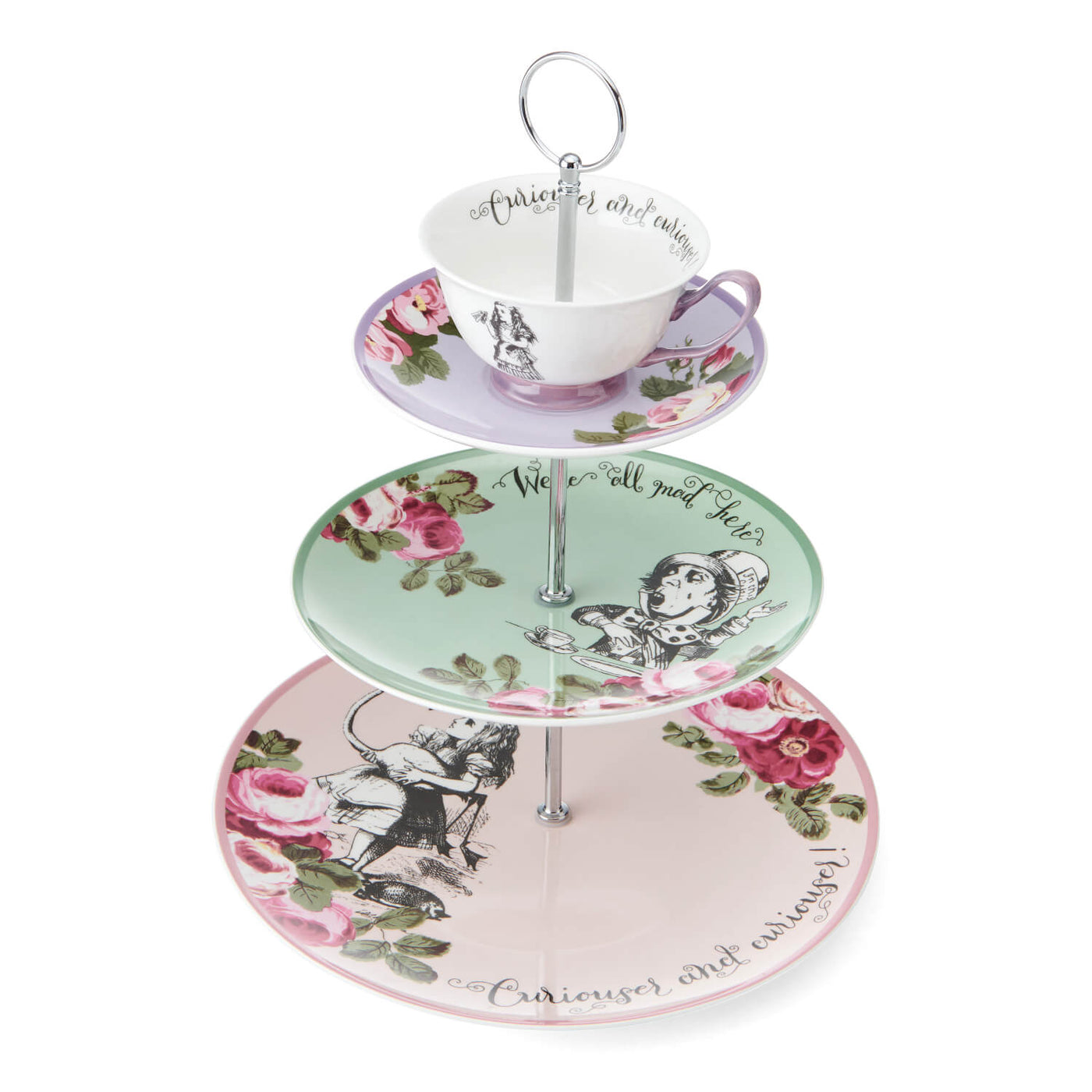 Buy Mikasa V A Alice In Wonderland Bone China 3 Tier Cake Stand Potters Cookshop