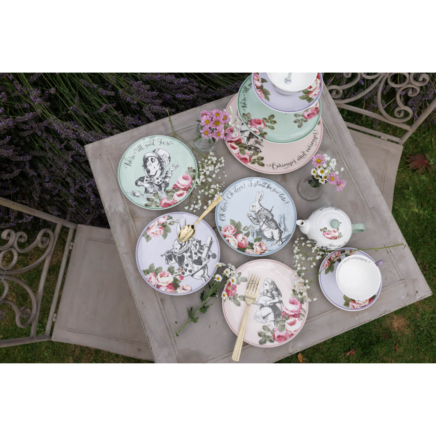 Buy Mikasa V&A | Alice In Wonderland Bone China Side Plates - Set Of 4 ...