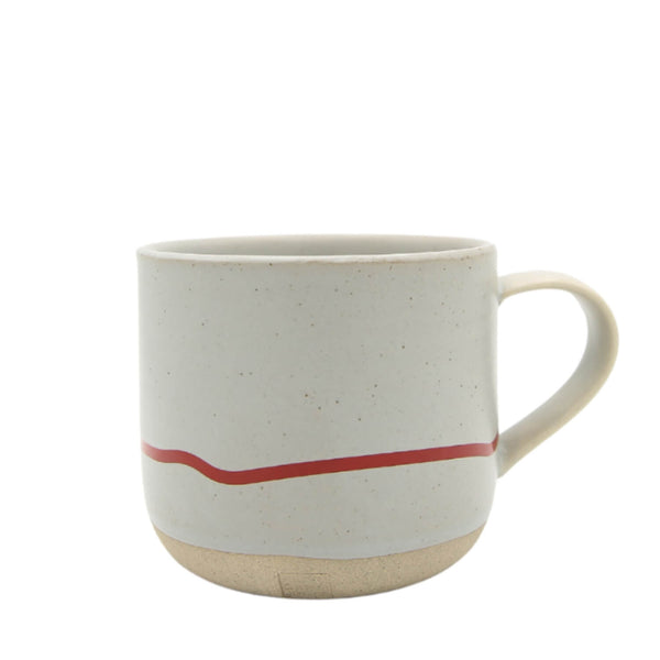 Keith Brymer Jones Studio 350ml Stoneware Mug - Pebble & Red