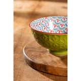 Mikasa 12cm Stoneware Nibble Bowl - Blue/Green Geometric