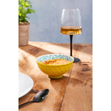 Mikasa 12cm Stoneware Nibble Bowl - Blue/Yellow Geometric