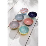 Mikasa 12cm Stoneware Nibble Bowl - Blue/Yellow Geometric