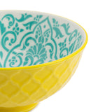 Mikasa 12cm Stoneware Nibble Bowl - Blue/Yellow Geometric