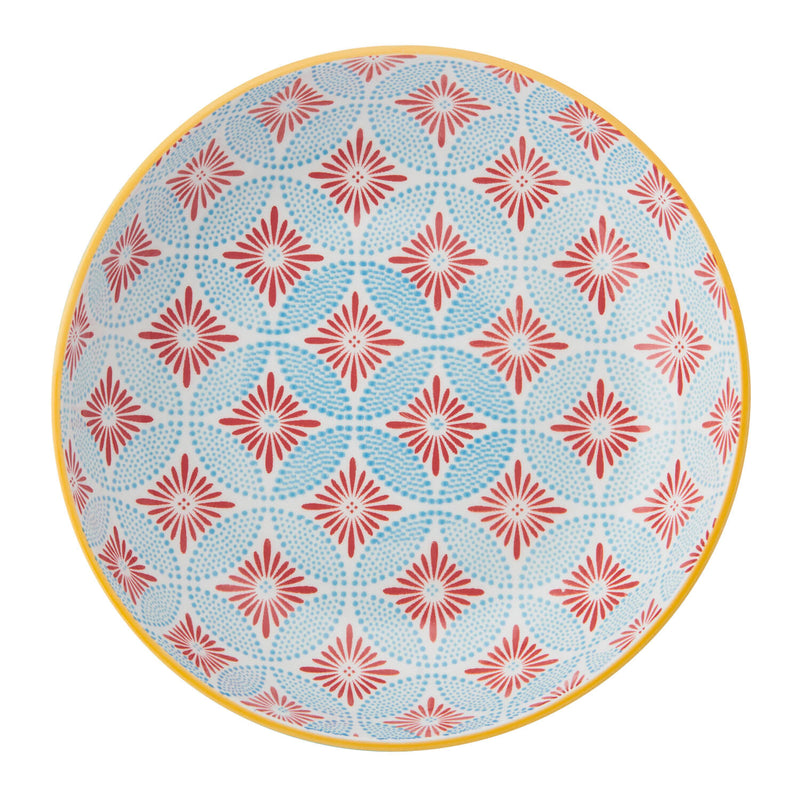 Mikasa 21cm Stoneware Pasta Bowl - Blue Mosaic
