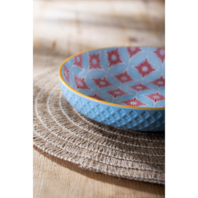 Mikasa 21cm Stoneware Pasta Bowl - Blue Mosaic