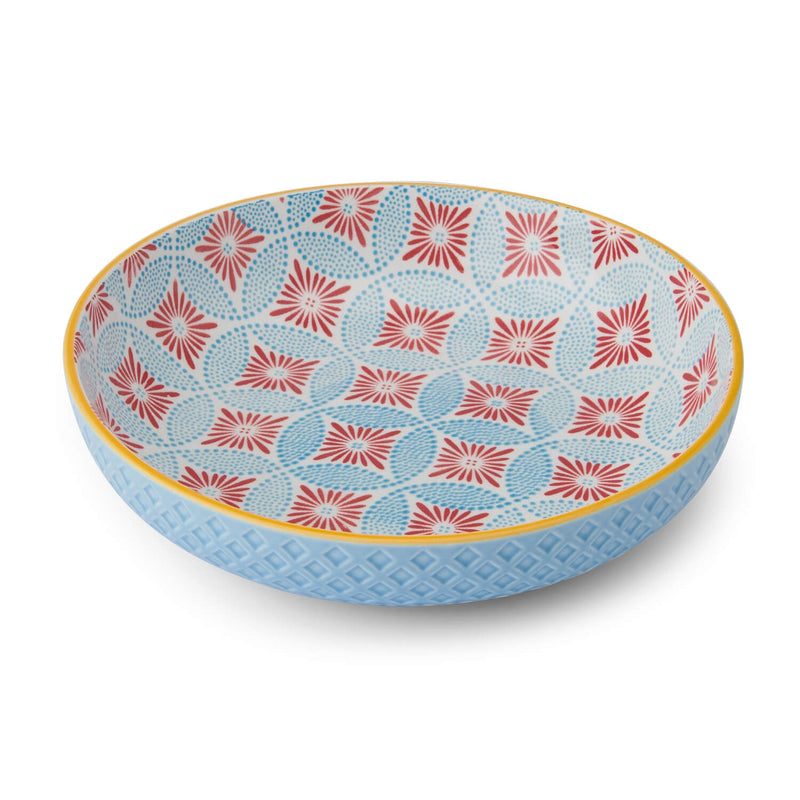Mikasa 21cm Stoneware Pasta Bowl - Blue Mosaic