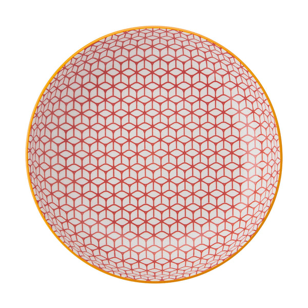 Mikasa 21cm Stoneware Pasta Bowl - Geometric Blue