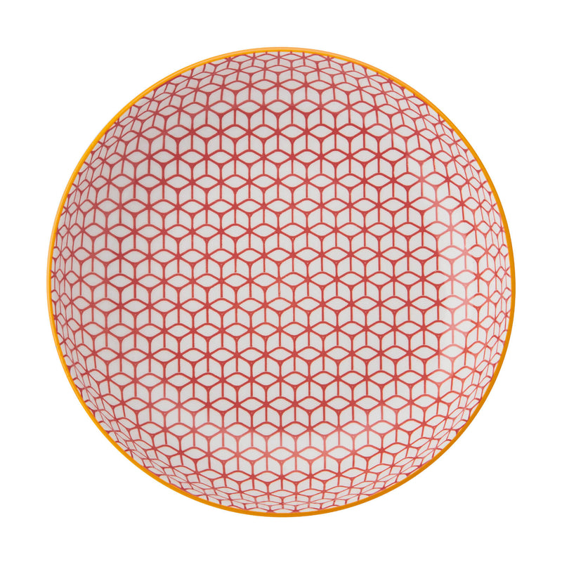 Mikasa 21cm Stoneware Pasta Bowl - Geometric Blue