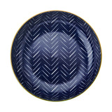 Mikasa 21cm Stoneware Pasta Bowl - Indigo Chevron