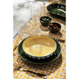Mikasa 21cm Stoneware Pasta Bowl - Green Leaf