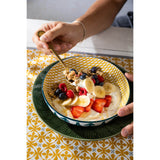 Mikasa 21cm Stoneware Pasta Bowl - Green Leaf