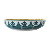 Mikasa 21cm Stoneware Pasta Bowl - Green Leaf