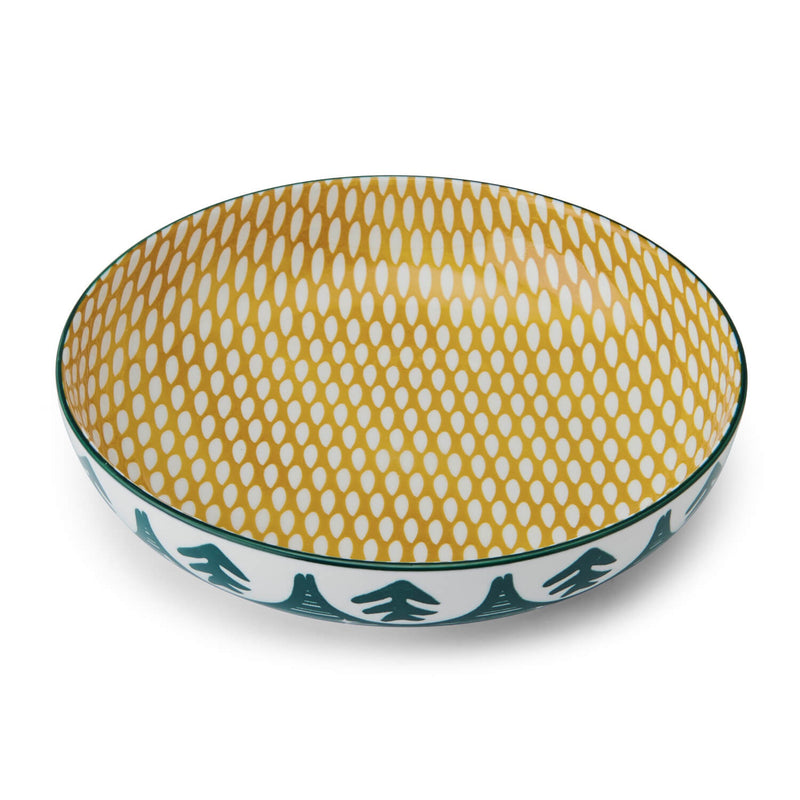 Mikasa 21cm Stoneware Pasta Bowl - Green Leaf