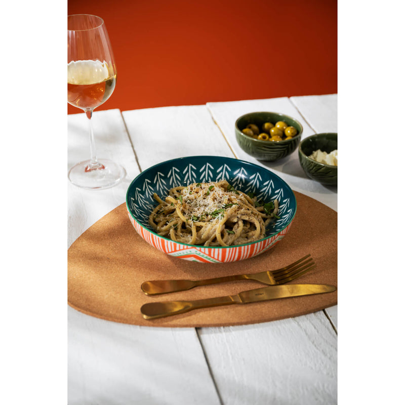 Mikasa 21cm Stoneware Pasta Bowl - Folk