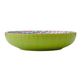 Mikasa 21cm Stoneware Pasta Bowl - Geometric Lime