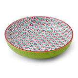 Mikasa 21cm Stoneware Pasta Bowl - Geometric Lime
