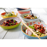 Mikasa 21cm Stoneware Pasta Bowl - Geometric Lime