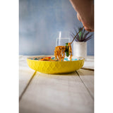 Mikasa 21cm Stoneware Pasta Bowl - Yellow & Blue Geometric