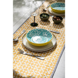 Mikasa 21cm Stoneware Pasta Bowl - Yellow & Blue Geometric
