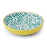 Mikasa 21cm Stoneware Pasta Bowl - Yellow & Blue Geometric