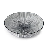 Mikasa 21cm Stoneware Pasta Bowl - Black Stripe
