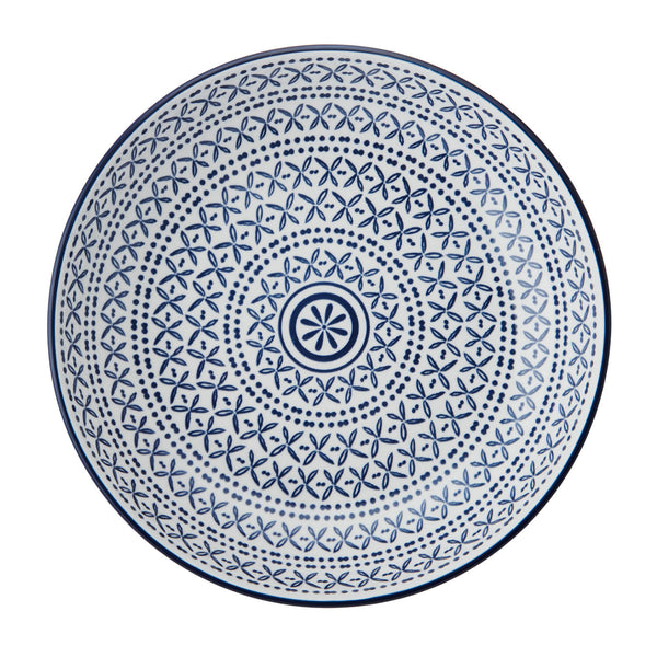 Mikasa 21cm Stoneware Pasta Bowl - Blue Mediterranean