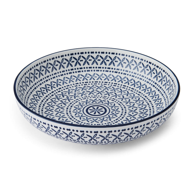 Mikasa 21cm Stoneware Pasta Bowl - Blue Mediterranean