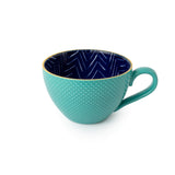 Mikasa Stoneware 330ml Mug - Indigo Chevron