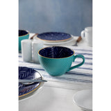 Mikasa Stoneware 330ml Mug - Indigo Chevron