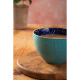 Mikasa Stoneware 330ml Mug - Indigo Chevron