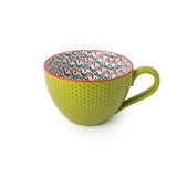 Mikasa Stoneware 330ml Mug - Blue/Green Geometric