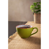 Mikasa Stoneware 330ml Mug - Blue/Green Geometric